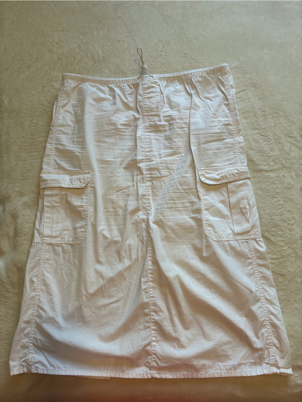 Men's White Cargo Skirt - Classic Casual Style